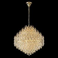 Люстра подвесная HEDONIST SP16 Crystal Lux золотая на 16 ламп, основание золотое в стиле классический флористика Люстра подвесная HEDONIST SP16 Crystal Lux золотая на 16 ламп, основание золотое в стиле классический флористика